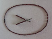 zestaw naszyjnik + 2 spinki H&M szkło metal vintage