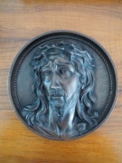 Jezus Chrystus. Płaskorzeźba THOMAS. I poł. XX w. Brąz