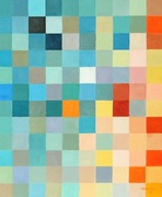 Obraz abstrakcyjny Aqua abstrakcja piksele 50x60cm