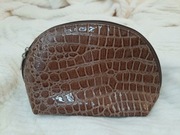 Nowa kosmetyczka w stylu vintage skóry krokodyla