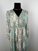 Sukienka kremowa długa maxi rozkloszowana floral Boohoo romantyczna boho