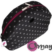 Organizer Obag MOON LIGHT czarny – groszki grafit róż 2 kieszenie | OMAY