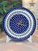 Zegar ceramiczny ścienny wiszący 27,5 cm ceramika Z.C. Bolesławiec 