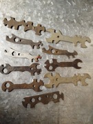 Stare klucze rowerowe motocyklowe 10 sztuk różne