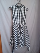 Szara sukienka Amisu 34/XS w kratę letnia