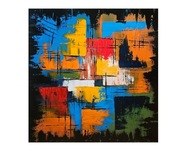 Obraz nowoczesny abstrakcyjny ręcznie malowany 80 x 80