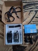 Baofeng UV-5R Mini VHF UHF PASMO LOTNICZE 2szt Grey
