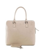 Beżowa elegancka torebka ze skóry 