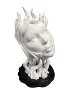 Doniczka Dekoracyjna Ozdobna Biała Twarz kobieta Głowa 17 cm wysoka