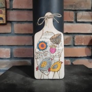 Dekoracyjna deska kuchenna "Ptaszki i kwiaty"