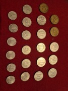 27 Monet : 50, 20, 10, 5, 1 Pfennig