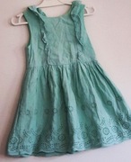 Primark miętowa sukienka dziewczęca 98cm