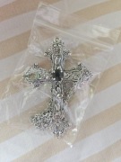 Naszyjnik krzyż z oczkiem