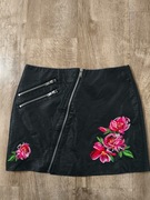 Stylowa Mini z Haftem, Divided by H&M, Rockowy Szyk