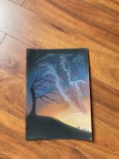 Obraz rysunek pastele suche drzewo