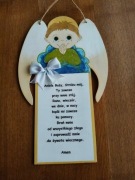 Duży aniołek z modlitwą Aniele Boży