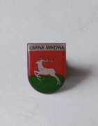 Herb gmina Iwkowa przypinka pin odznaka wpinka