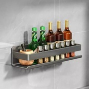 Metalowe półki ścienne 40 cm do łazienki / kuchni, białe – zestaw 2 szt.