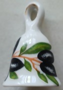 Mini dzwonek ceramiczny z Corfu - Grecja fi 2,7cm h 4,2 cm dekoracyjny (1) 