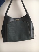 Just Cavalli- Czarno zielona nowa torebka skórzana