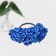 NIEBIESKI GUMKA DO WŁOSÓW Z FRĘDZLAMI