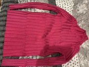 Sweter damski TU 3810) różowy ze srebrną nitką