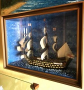 Angielski okręt HMS Victory model 1:200 w dioramie