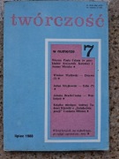 Twórczość nr 512 (7/1988) Paul Celan; W. Myśliwski -Drzewo; J. Brach-Czaina
