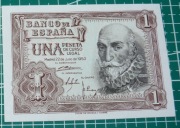 Hiszpania 1 peseta 1953 P.144 UNC