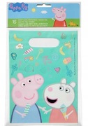 Torebki foliowe prezentowe 15 sztuk 23x16,5cm Świnka Peppa