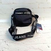 TOMMY JEANS Torba Męska Czarna Square Reporter 100% Poliester NOWA z