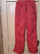 spodnie narciarskie czerwone młodzieżowe, rozmiar 152