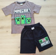 Komplet chłopięcy lato spodenki bluzka krótki rękaw Minecraft 98/104