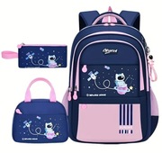 Zestaw 3 cz plecak szkolny dla pierwszoklasisty piórnik śniadaniówka