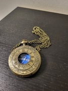 Niebieski zegarek kwarcowy z kieszonką Vintage