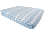 Koc gruby do jogi bawełniany fitness mata 155x220 cm niebieski nowy XXL