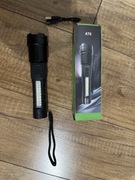 Latarka taktyczna na USB C, mocne światło 7 trybów + GRATIS