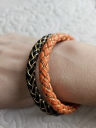 Komplet bransoletek plecionych na magnes zestaw bransoletek eko skóra