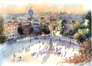Rzym 21x 29 cm akwarela