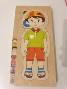 Puzzle drewniane Playtive chłopiec używane