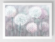 PLAKAT B2 50x70 CZOSNEK OZDOBNY pudrowy róż mięta