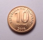 Filipiny 10 sentimos 2006 PIĘKNA!