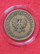 76#N MONETA 5 ZŁ 1975 R BEZ ZM 