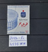 4939 ** 100-lecie powstania PKO Banku Polskiego  - 2019 r.