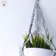 Makramowy kwietnik, kolor mojito, długość ok. 88cm