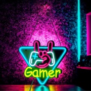 Neon LED na Ścianę USB RGB Gamingowy Dekoracja Ścienna Gadżet Lampa Prezent