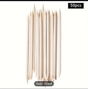 10/50/100szt Dwustronne Patyczki Pomarańczowe Z Drewna Bukowego 