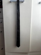 skórzany brązowy damski krawat hit