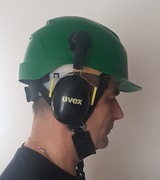 Hełm ochronny uvex PHEOS B-WR 52-61 cm kask zielony nauszniki nahełmowe