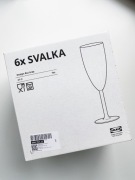 Svalka Ikea Kieliszek do szampana (zestaw), szkło bezbarwne, 21 cl NOWE